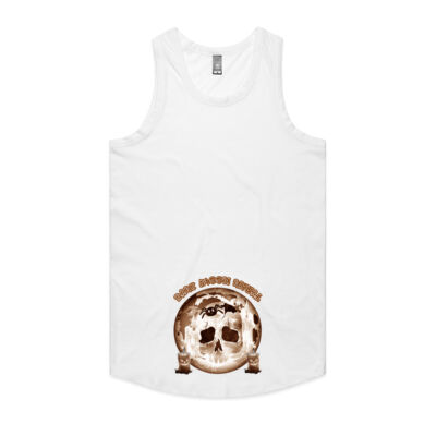 Dark Moon Ritual Skull & Candle Tee - Authentic Singlet Thumbnail