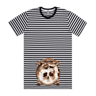 Dark Moon Ritual Skull & Candle Tee - Staple Tee - Striped Thumbnail