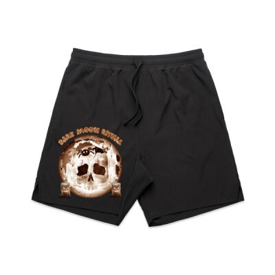 Dark Moon Ritual Skull & Candle Tee - Mens Active Shorts 18" Thumbnail