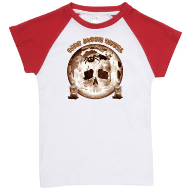 Dark Moon Ritual Skull & Candle Tee - Organic Baby Raglan Thumbnail