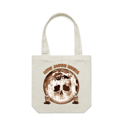Dark Moon Ritual Skull & Candle Tee - Canvas Carrie Bag Thumbnail
