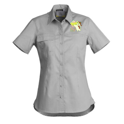 Cute Cat Cupcake Design - Womens Lightweight Tradie Short Sleeve Shirt Thumbnail