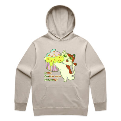 Cute Cat Cupcake Design - Mens Relax Faded Hood Thumbnail