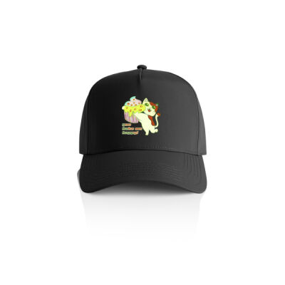 Cute Cat Cupcake Design - Frame Nylon Cap Thumbnail