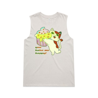 Cute Cat Cupcake Design - Wo's Heavy Faded Tank Thumbnail