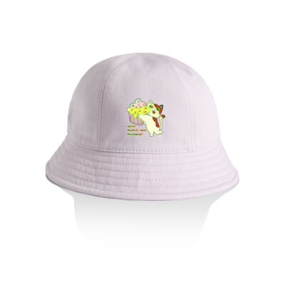 Cute Cat Cupcake Design - Wo's Brim Bucket Hat Thumbnail