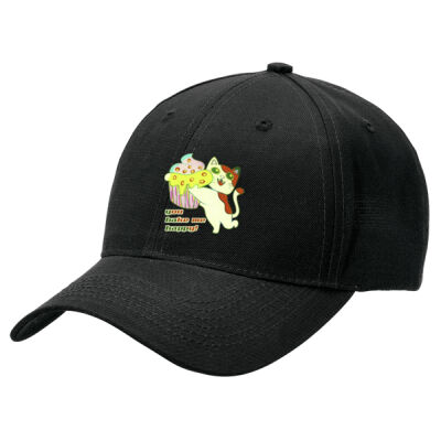 Cute Cat Cupcake Design - Polycotton Event Cap Thumbnail