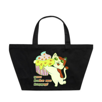 Cute Cat Cupcake Design - Oversized Tote Bag Thumbnail