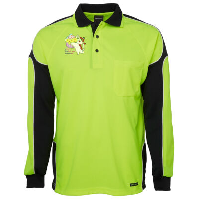 Cute Cat Cupcake Design - HV 4602.1 L/S Arm Panel Polo Thumbnail