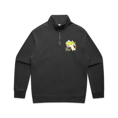 Cute Cat Cupcake Design - Relax Faded Half Zip Thumbnail