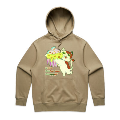 Cute Cat Cupcake Design - Mens Heavy Hoodie Thumbnail
