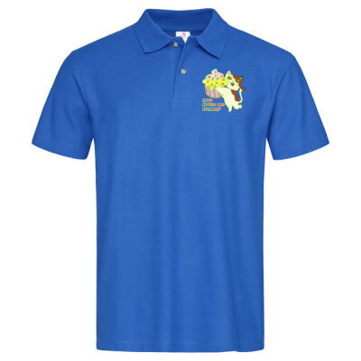 Cute Cat Cupcake Design - Men's Heavyweight Polo Thumbnail