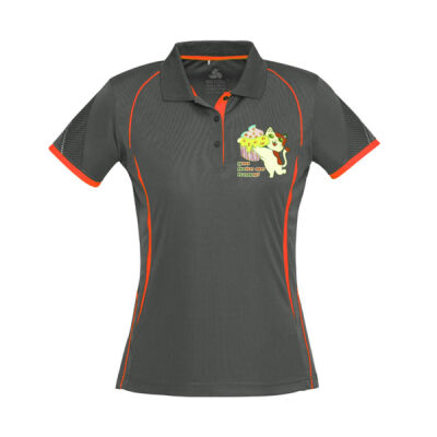 Cute Cat Cupcake Design - Womens Razor Short Sleeve Polo Thumbnail