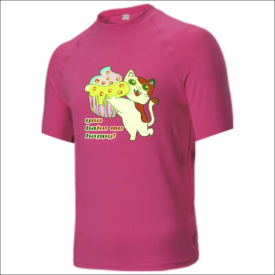 Cute Cat Cupcake Design -  Adults Short Sleeve Rashie Thumbnail