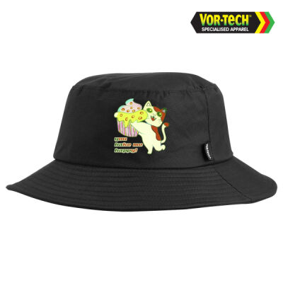 Cute Cat Cupcake Design - Vortech Bucket Hat Thumbnail