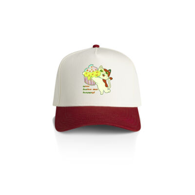 Cute Cat Cupcake Design - Frame Two-Tone Cap Thumbnail