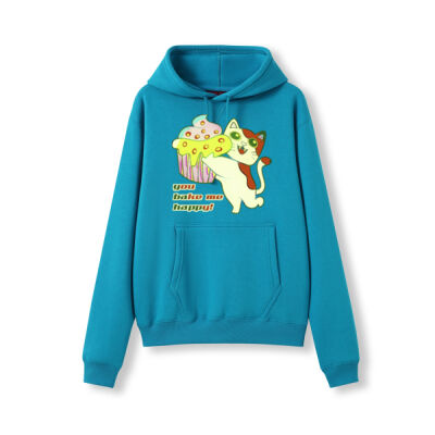 Cute Cat Cupcake Design - Womens/Juniors Kangaroo Pocket Hoodies Thumbnail