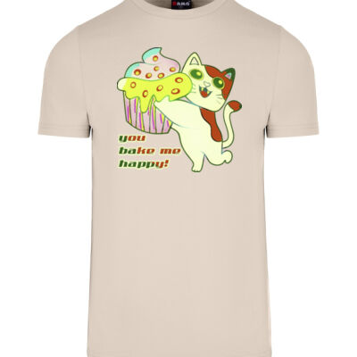 Cute Cat Cupcake Design - Men's Slim Fit T-shirt Thumbnail