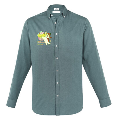 Cute Cat Cupcake Design - Mens Memphis Long Sleeve Shirt Thumbnail