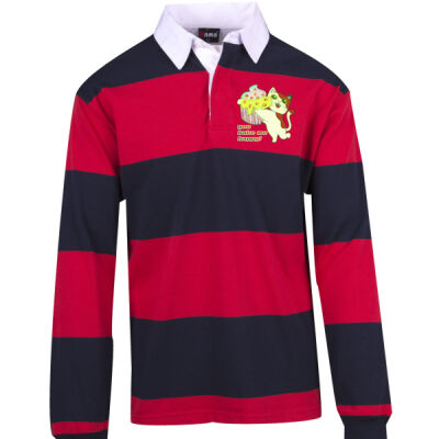 Cute Cat Cupcake Design - Men's / Unisex Rugby Polo Thumbnail