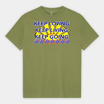  positive quote - Heavyweight Cotton Unisex Garment Dyed T-Shirt Thumbnail