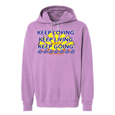  positive quote - Lightweight Hooded Sweatshirt Thumbnail