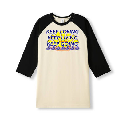  positive quote - Men's / Unisex 3/4 Sleeve Raglan T-shirt Thumbnail