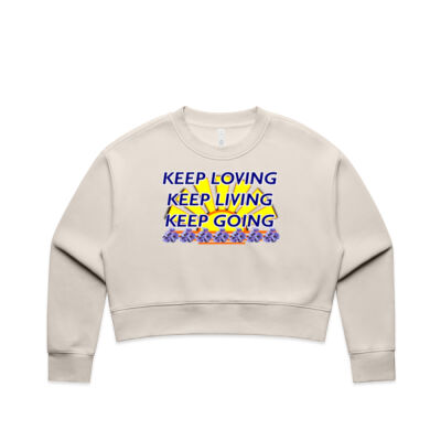  positive quote - Wo's Relax Crop Crew Thumbnail