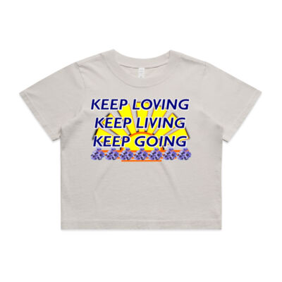  positive quote - Wo's Heavy Faded Crop Tee Thumbnail