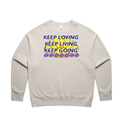  positive quote - Wo's Relax Faded Crew Thumbnail