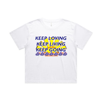  positive quote - Wo's Martina Crop Tee Thumbnail