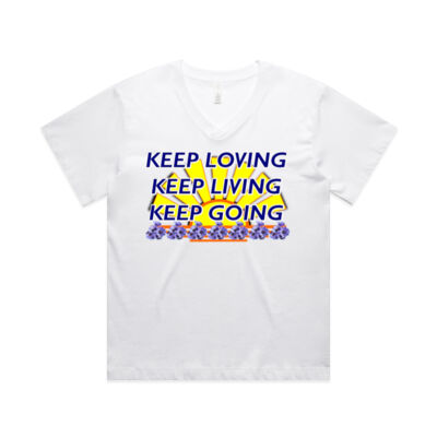  positive quote - Wo's Martina V Neck Tee Thumbnail
