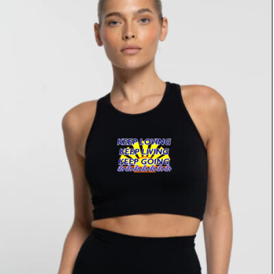  positive quote - Cropped Tank - Onyx Thumbnail