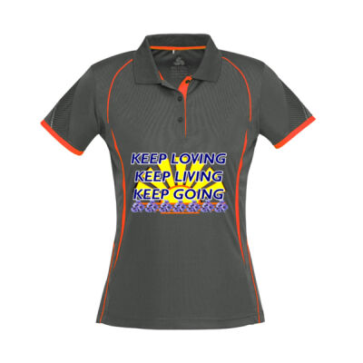  positive quote - Womens Razor Short Sleeve Polo Thumbnail