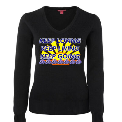  positive quote - Ladies Knitted Jumper Thumbnail