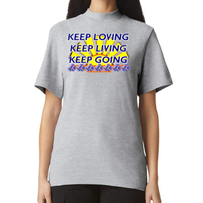  positive quote - Pique Unisex Mockneck T-Shirt Thumbnail