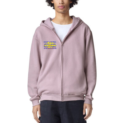  positive quote - Classic-Fit Full Zip-up Hoodie Thumbnail