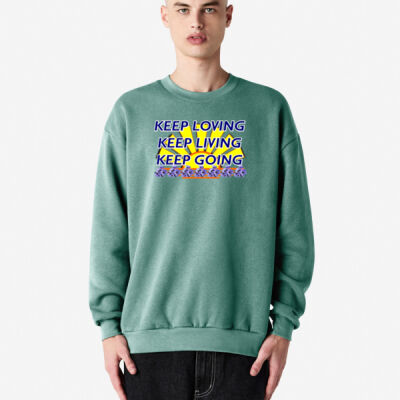  positive quote - ReFlex Fleece Unisex Crewneck Sweatshirt Thumbnail