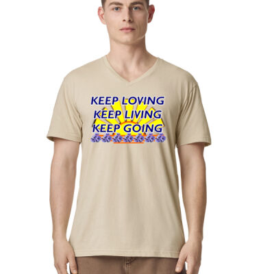  positive quote - CVC Unisex V-Neck T-Shirt Thumbnail