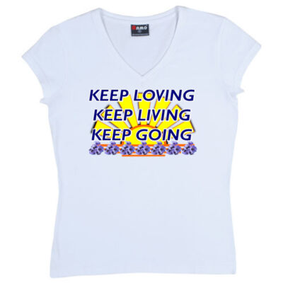  positive quote - Ladies V Neck Thumbnail