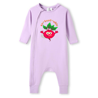 Un‑beet‑able - Hooded Organic Cotton Baby Suit Thumbnail