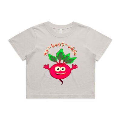 Un‑beet‑able - Wo's Heavy Faded Crop Tee Thumbnail
