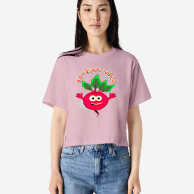Un‑beet‑able - Fine Jersey Women's Boxy Cropped T-Shirt Thumbnail