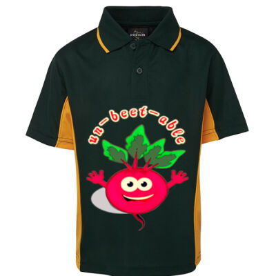 Un‑beet‑able - Podium Kids Contrast Polo Thumbnail
