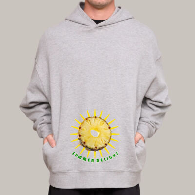 Tropical Pineapple Sun - Longline Hoodie Fleece  Thumbnail