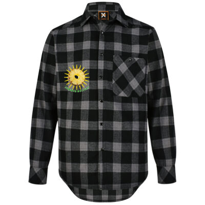 Tropical Pineapple Sun - Unisex Classic Flannel Plaid LS Shirt Thumbnail