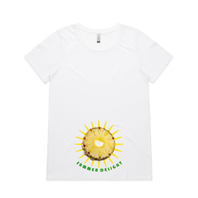 Tropical Pineapple Sun - Wo's Shallow Scoop Tee  Thumbnail