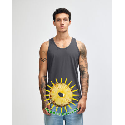 Tropical Pineapple Sun - Fine Jersey Unisex Tank Thumbnail