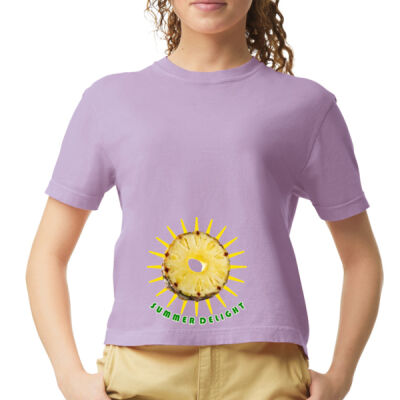 Tropical Pineapple Sun - Heavyweight Women's Boxy Tee Thumbnail