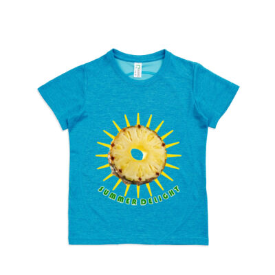 Tropical Pineapple Sun - Kid's Challenger 100% polyester Tee Thumbnail